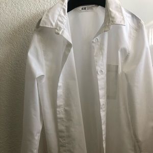 Size 11/12: Boy Button-Up White Shirt